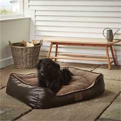 Bunty Tuscan Faux Leather Bed - Brown - Large - 90x75cm